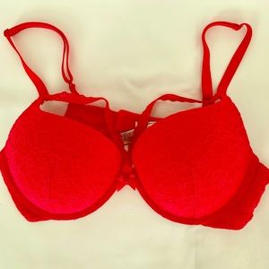 VS Padded Push-Up Wired Bra - 36C in Red